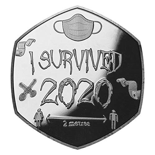 ?US Stock?2020 Commemorative Coin Collectible Quarantine Coin Pandemic Quarantine Commemorative Coin Octagon Circle I Survived 2020 Commemorative Coins 2020 Medal and Commemorative Coins - 1PCS
