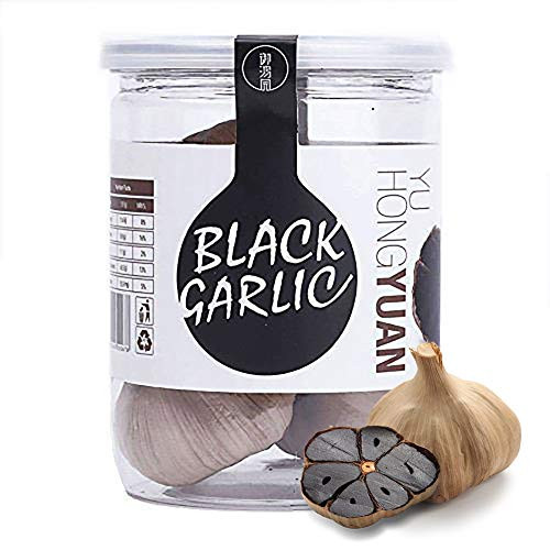 RioRand Black Garlic 130g Whole Black Garlic Aged for Full 90 Days Black Garlic Jar 0.28 Pounds