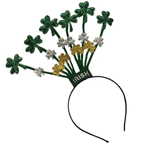 PRETYZOOM St. Patricks Day Headbands Green Shamrock Clover Head Boppers Party Headwear For Saint Patricks Day Costume Accessories