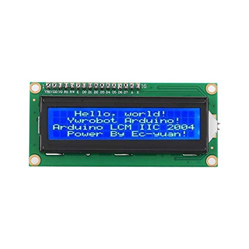 Hakeeta HW-060A LCD 3.3V Module 1602 LCD Display with Adapter Board IIC/I2C/Interface Blue Screen