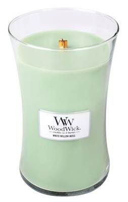 WHITE WILLOW MOSS WoodWick 22 oz Large Hourglass Jar Candle Burns 180 Hours