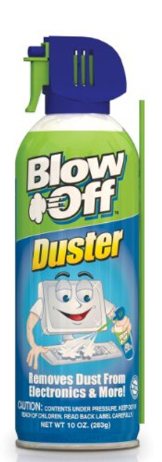 Blow Off Air Duster Can with Nozzle 10 oz Blue/Green - 9962 Blow Off Air Duster Can with Nozzle 10 oz Blue/Green - 9962