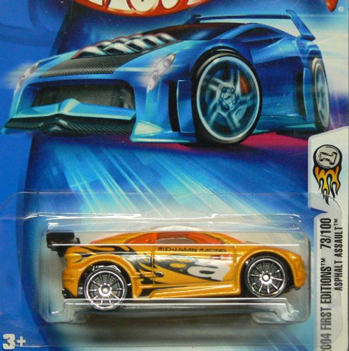 Hot Wheels 2004 Asphalt Assault 73/100 YELLOW 073 164 Scale Hot Wheels 2004 Asphalt Assault 73/100 YELLOW 073 164 Scale