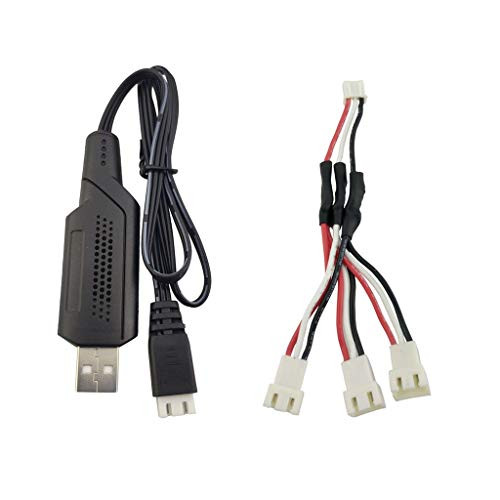 USB Charging Cable with 3 in 1 Cable for Eachine E511 E511S WiFi FPV RC Drone Lithium Battery Charger Quadcopter Spare Accessories Repair Parts HHoo Gifts for Kids Boys Men Children Christmas Hallow