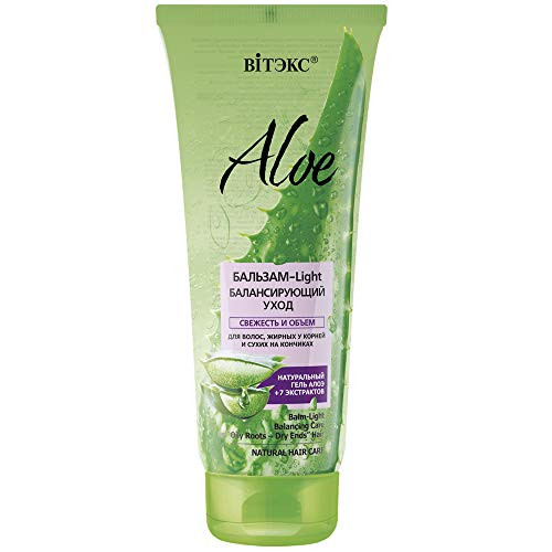 Bielita and Vitex Aloe 97 Balancing Care Balm-Light for Hair with Oily Roots and Dry Ends 200 ml Aloe Vera Gel Keratin Burdock Nettle Leaf Oak Bark Lingonberry Leaf Green Tea Calendula Extracts Bielita and Vitex Aloe 97 Balancing Care Balm-Light for Hair with Oily Roots and Dry Ends 200 ml Aloe Vera Gel Keratin Burdock Nettle Leaf Oak Bark Lingonberry Leaf Green Tea Calendula Extracts