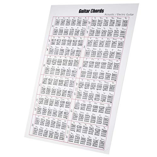 nobrand Guitar Chord Chart Classical/Folk Music Learning Aid Poster Reference Tabs Chart Cheatsheets