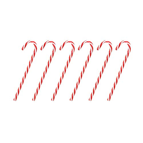 NUOBESTY 18Pcs Christmas Plastic Candy Cane Ornament Christmas Tree Hanging Twisted Candy Cane Christmas Party Tree Decoration