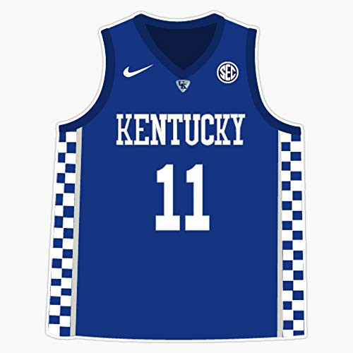 Leyland Designs University of Kentucky Jersey Sticker Outdoor Rated Vinyl Sticker Decal for Windows Bumpers Laptops or Crafts 5 inch