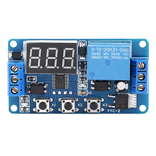 Naroote ?????? ?????? ?????? ?????? Timer Relay LED Display Adjustable Timer Relay Automation Control Switch Module-12V-
