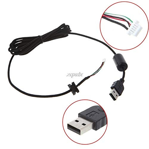 SAUJNN 2m Durable Nylon Braided Line USB Mouse Cable Cable for G9 G9X Z09 Drop Ship