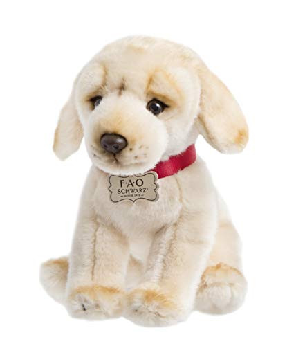 FAO Schwarz 1005982 Golden Labrador Puppy Dog Toy Plush, Ultra Soft & Snuggly Doll for Creative & Imagination Play, 10", Brown, Pack of 1