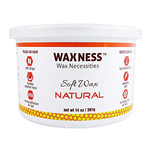 Waxness Wax Necessities Natural -Amber- Soft Wax no Sticky Formula 14 Ounces