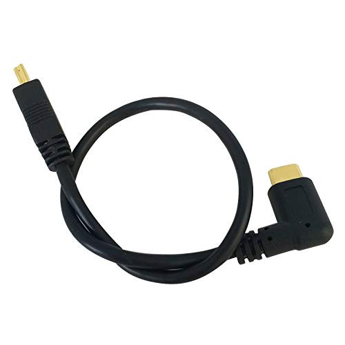CNmuca Micro Mini USB Cable 5Pin Male to Male USB 3.1 Type C Elbow to Mini Micro USB 2.0 Data Converter Charging Cable