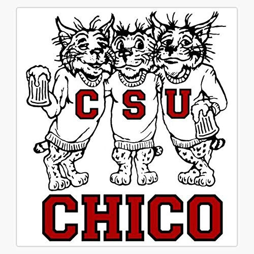Leyland Designs Chico State Wildcats Sticker Outdoor Rated Vinyl Sticker Decal for Windows Bumpers Laptops or Crafts 5 inch