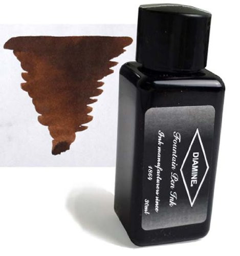 Diamine Fountain Pen Bottled Ink 30ml - Chocolate Brown