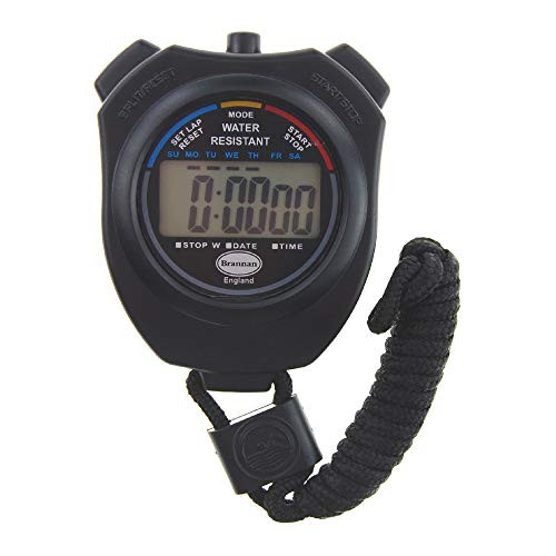 Brannan Digital Waterproof Sport Stopwatch Timer Large Display with Date Time Suitable for Sports Coaches Runners Fitness Coaches and Referees