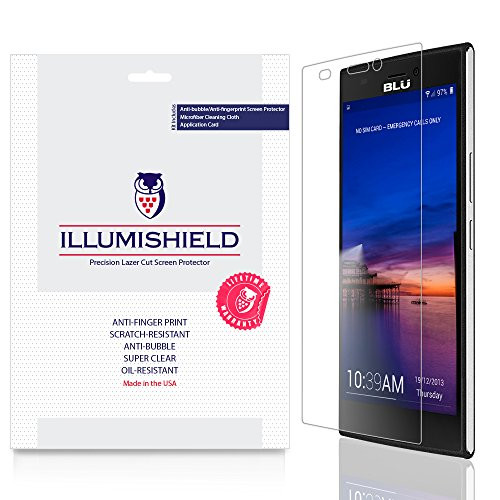 iLLumiShield Screen Protector Compatible with BLU Life One 4G LTE -2015 Edition--3-Pack- Clear HD Shield Anti-Bubble and Anti-Fingerprint PET Film