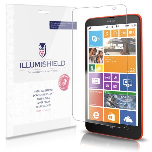 iLLumiShield Screen Protector Compatible with Nokia Lumia 1320 -3-Pack- Clear HD Shield Anti-Bubble and Anti-Fingerprint PET Film iLLumiShield Screen Protector Compatible with Nokia Lumia 1320 -3-Pack- Clear HD Shield Anti-Bubble and Anti-Fingerprint PET Film