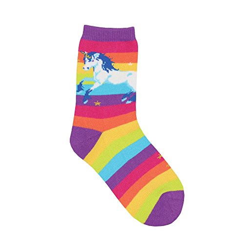 Socksmith Kids Novelty Crew Socks inchMagical Unicorn inch - Lavender -7-10 Years-