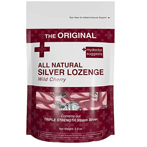 Natural Silver Lozenges Wild Cherry Flavor Perfect Lozenge for Oral Health 30ppm Silver Natural Silver Lozenges Wild Cherry Flavor Perfect Lozenge for Oral Health 30ppm Silver