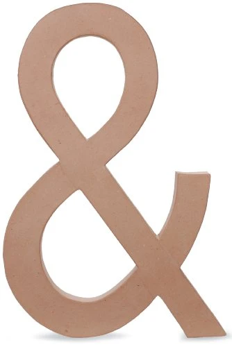 Darice Paper Mache Symbol - Ampersand - 23.5 inches