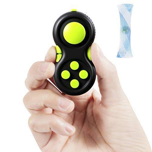 HILUDEER Fidget Toys Cube for Kids and Adults8 Fidget Functions Stress and Anxiety Relief Fidget Finger Pad Set for Girls Boys ACHD OCD -Green-