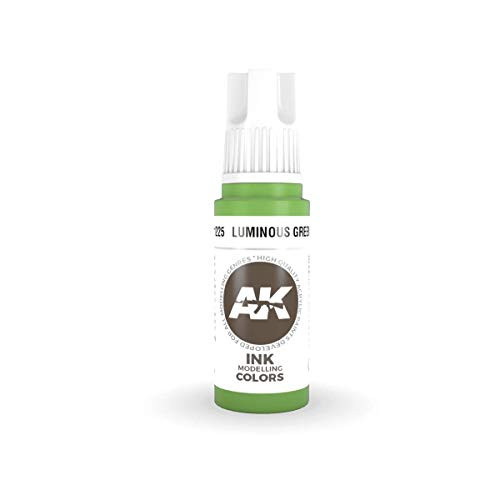 AK Interactive 3rd Gen Acrylic Luminous Green Ink 17ml - Plastic Model Building Tools Accessories and Paints  11225