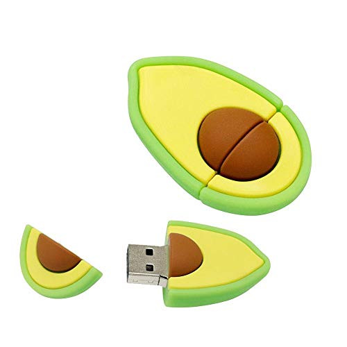 32GB USB 2.0 Flash Drive Novelty Avocado Shape Cute Fruit Memory Stick Thumb Drive Data Storage Pendrive Cartoon Jump Drive Gift with Box - Civetman