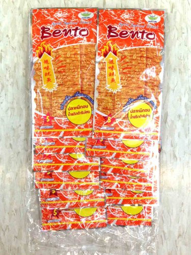 Bento Squid Seafood Snack Original Thai Chili Sauce -Wt. 6g X 12 Bags-