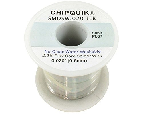 Solder Wire 63/37 Tin/Lead no-clean .020 1lb