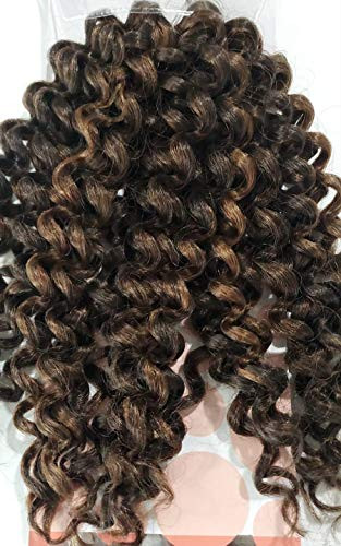 Rastafri Crochet Braid Bahama Curl -HM4/30 - Med Brown/Light Auburn HL-