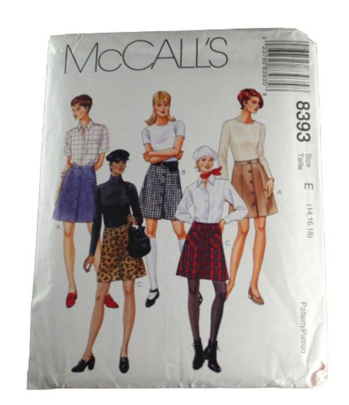 8393 McCalls Sewing Pattern Uncut Misses A Line Front Buttoned or Zippered Skirt Size 14 16 18 8393 McCalls Sewing Pattern Uncut Misses A Line Front Buttoned or Zippered Skirt Size 14 16 18