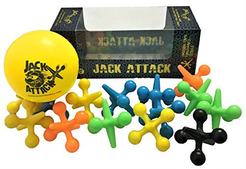 Jack Attack Big Jacks Game Set 15 Jacks 1 Ball and a Bag Play Your Favorites floor games knucklebones Taba Jogo do Osso Gonggi Chucks Chamesh Avanim Jackstones Fivestones Bulk Price -Yellow-