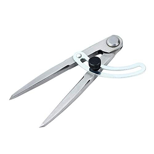 Scratch Compass Strong Sewing Stitching Line Circle Wing Divider Mark Tool Parts DIY 150mm Adjustable Scriber Overstitch Wheel Compass Leather Stitch Hole Distance Gauge Divider Tool Sailsbury