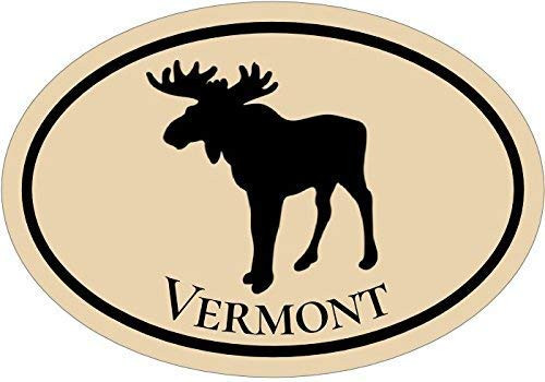 ION Graphics Vermont Decal - Brown Vermont Moose Vinyl Sticker- Vermont Bumper Sticker - VT State Decal - Perfect Vermont Gift - Made in The USA Size 4.7 x 3.3 inch