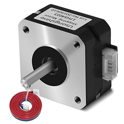 Usongshine Nema 17 Stepper Motor Bipolar Step Motor for 3D Printer/Extruder/DIY CNC 1A 13Ncm -18.4oz.in- 4 Lead 1.8 Deg with 1m Cable -17HS4023 Pack of 1-