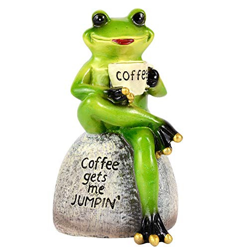 Frog Garden Statues Figurines Frog Sitting on Stone Statue Frogs Decor Garden Statue for Yard Ornaments and Fairy Garden Accessories Indoor Outdoor Decoration Sculpture Frog Gifts for Best Friend Frog Garden Statues Figurines Frog Sitting on Stone Statue Frogs Decor Garden Statue for Yard Ornaments and Fairy Garden Accessories Indoor Outdoor Decoration Sculpture Frog Gifts for Best Friend