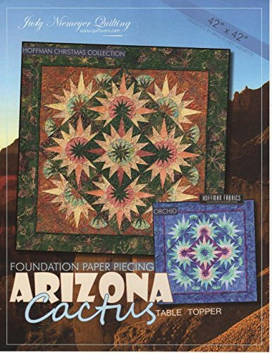 Judy Niemeyer 'Arizona Cactus' Table Topper Foundation Paper Piecing Pattern