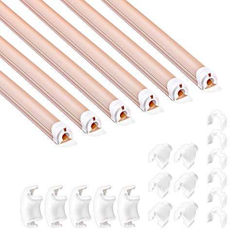 - 9 Colors / 3 Sizes - Flexible 6 x 39in Channel Cord Raceway Kit DECLU - Cable Deco Plus Concealer for Easy Install On-Wall Organizer to Cover Hide Tv Wire -Small Beige Tube -White Connector--