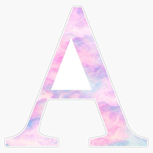 Leyland Designs Alpha Pink Watercolor Sticker Outdoor Rated Vinyl Sticker Decal for Windows Bumpers Laptops or Crafts 5 inch