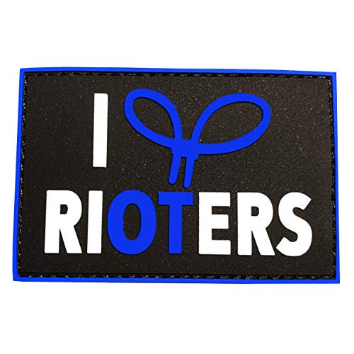 LEO Challenge Coins DL4-10 I Love Rioters Zip tie Handcuff Law Enforcement Thin Blue Line Police Morale Patch Hook and Loop Back PVC