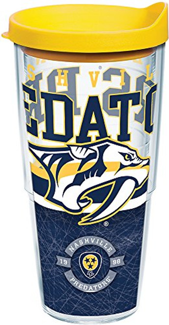 Tervis 1164787 NHL Nashville Predators Core Insulated Tumbler with Wrap and Yellow Lid 24oz Clear Tervis 1164787 NHL Nashville Predators Core Insulated Tumbler with Wrap and Yellow Lid 24oz Clear