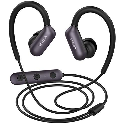 Bluetooth Headphones, Lesozoh Best Wireless Sports Earphones Noise Cancelling Headsets w/Mic IPX5 Waterproof HD Stereo Sweatproof in Ear Earbuds for Gym Workout Running