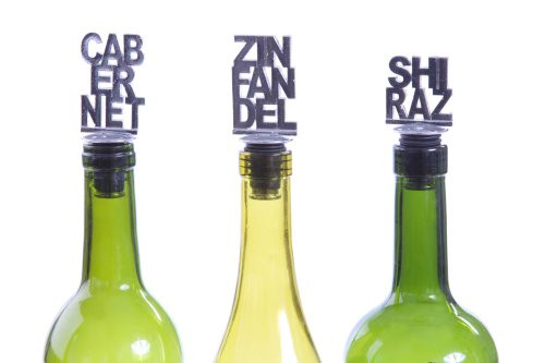 Oenophilia Varietal Stoppers, Set of 3 Assorted