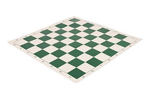 The House of Staunton Regulation Vinyl Tournament Chess Board - 3.0 inch - Green