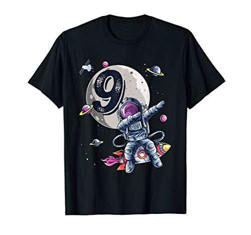 9 Years Old Birthday Boy Astronaut Gifts Space 9th B-Day T-Shirt