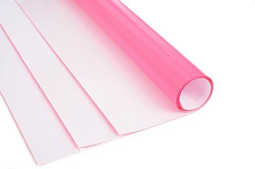 GIO-Flex Heat Transfer Vinyl Neon Roll 20" x 3.2' - 3 Sheets, Neon Pink - Iron on HTV PU Roll Adhesive Vinyl, Iron-On Transfer, Heat Press, DIY Design for T-Shirts (PU, Neon Pink)