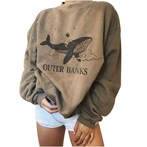 Womens Vintage Print Sweatshirts Casual Crewneck Pullover Tops Loose Long Sleeve Shirts Tops Blouse Womens Vintage Print Sweatshirts Casual Crewneck Pullover Tops Loose Long Sleeve Shirts Tops Blouse