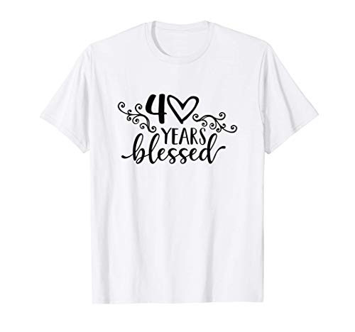 40 Years Blessed 40th Birthday Queen 40 Years Old Gift T-Shirt