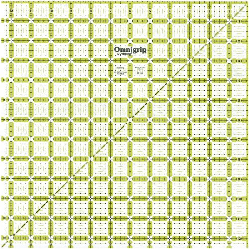 Dritz Omnigrip Non-Slip Quilter's Ruler: 12-1/2"x12-1/2"